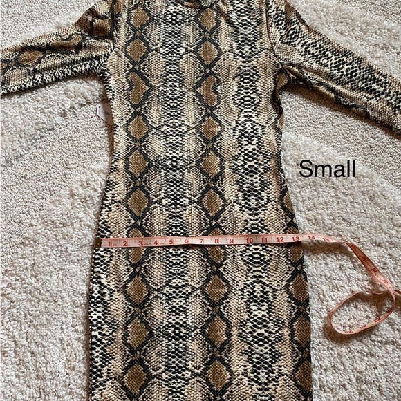 Snakeskin animal print sexy mini dress NWT small large - Picture 7 of 16